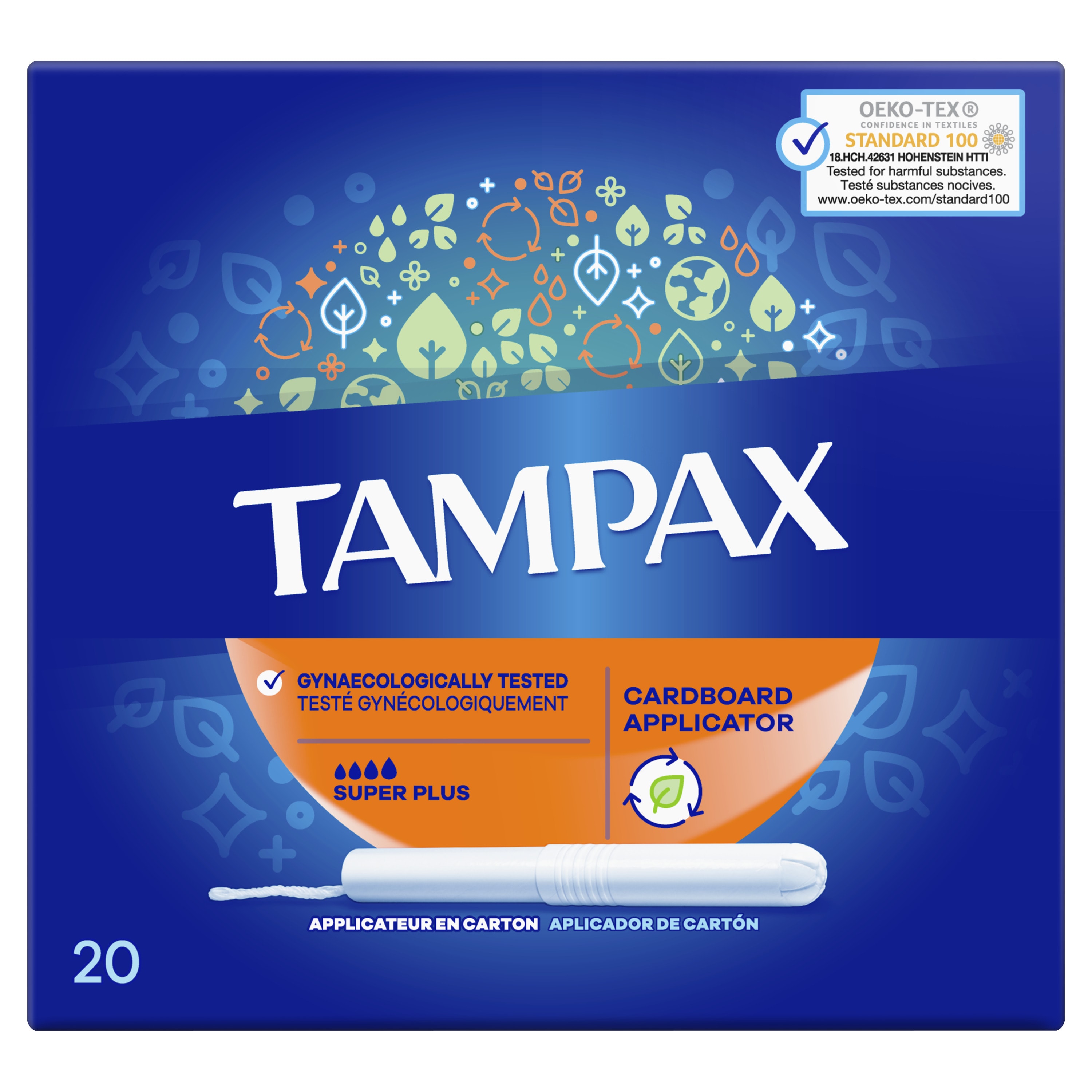 Doosje TAMPAX Tampons met kartonnen inbrenghuls Super Plus