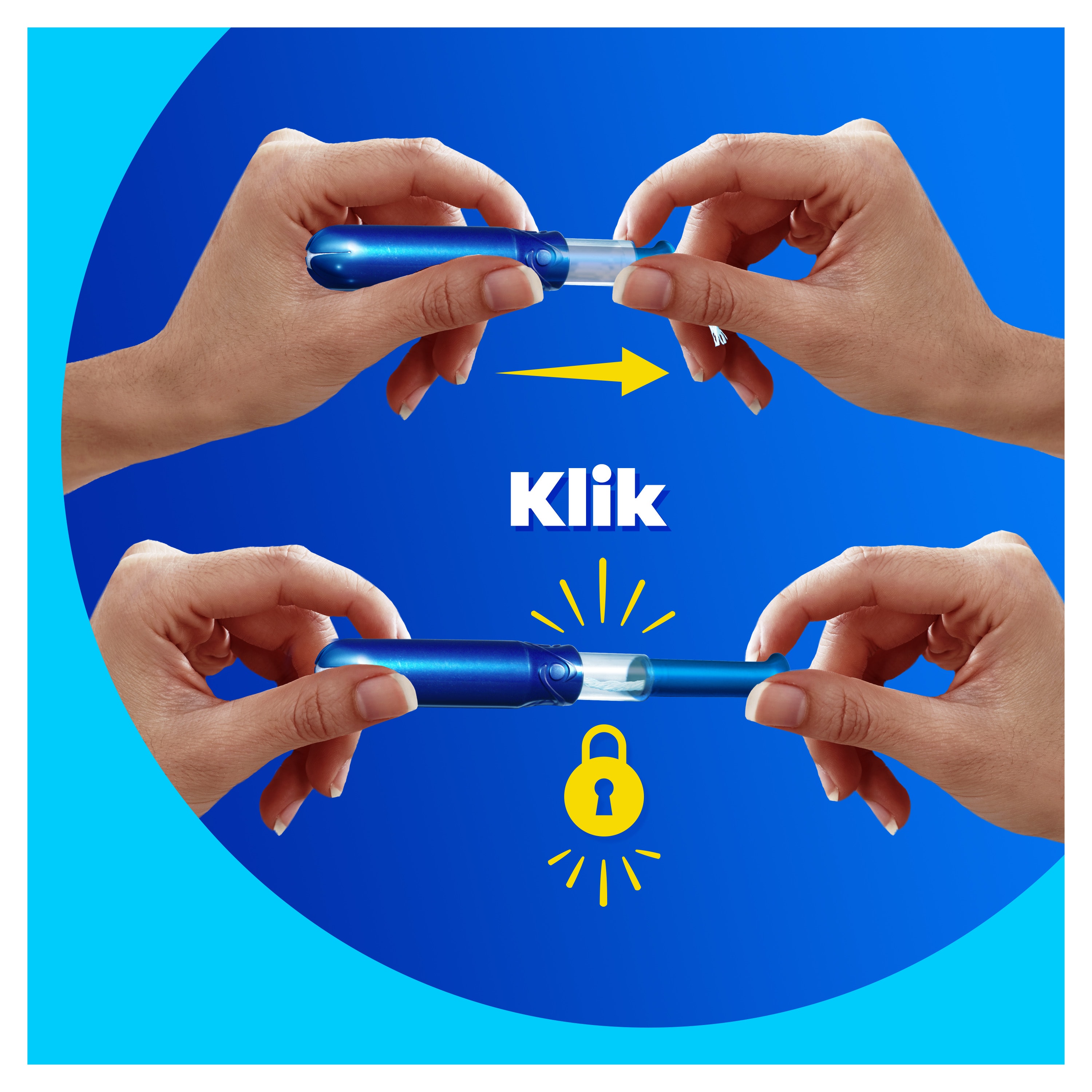 Klik de inbrenghuls vast voor inbrengen
