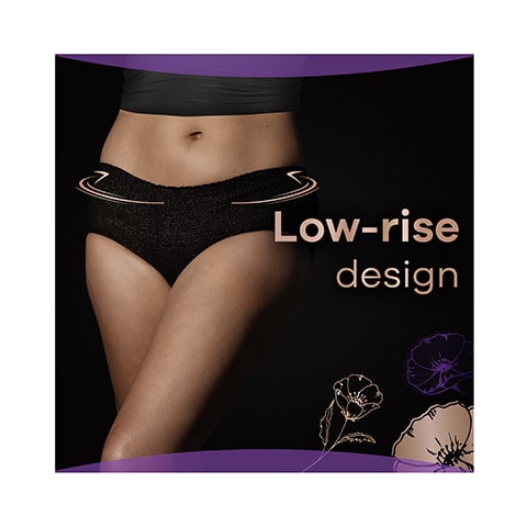 Always Discreet Boutique Incontinence Pants Low-Rise Large Black X8