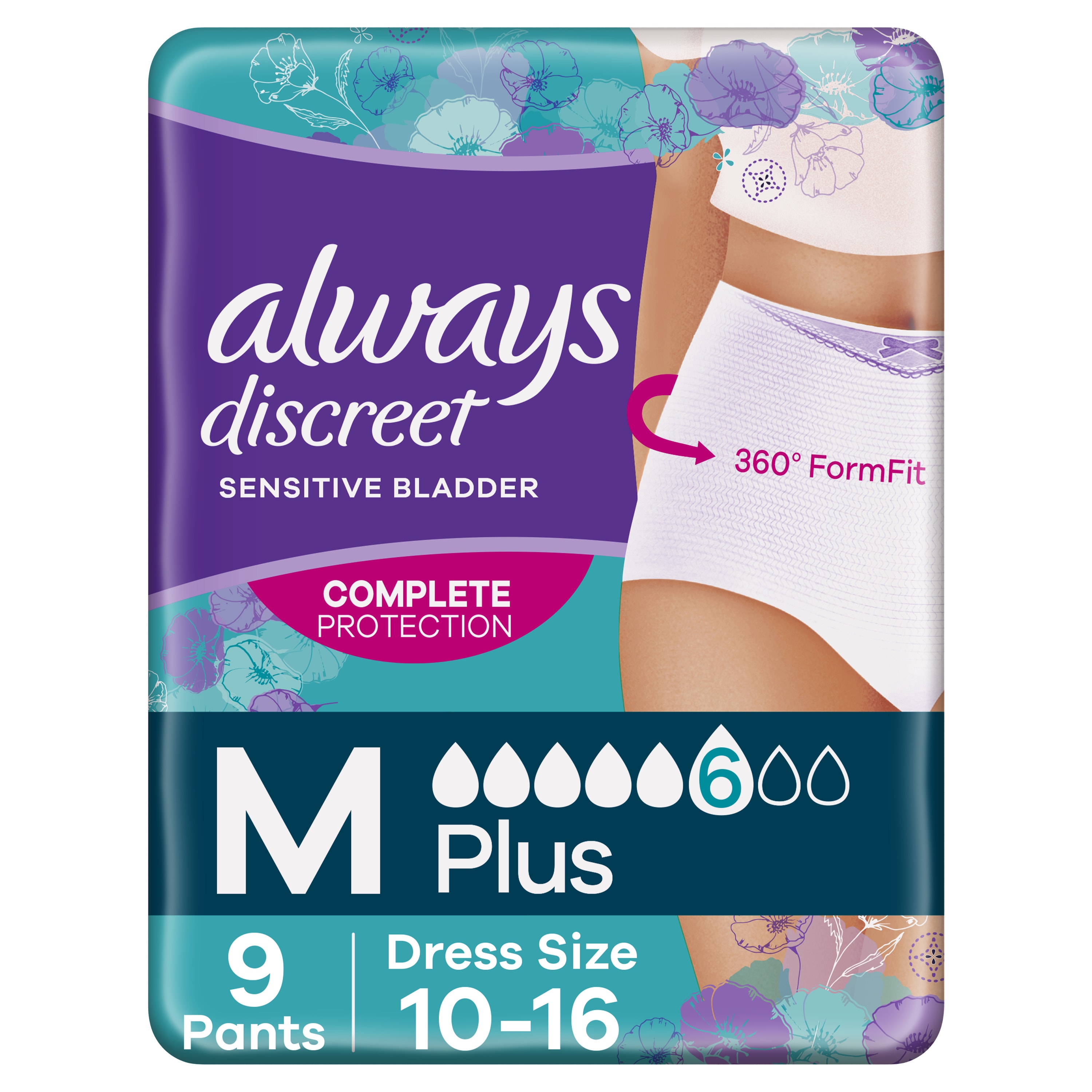 Always Discreet Pants Plus M x9