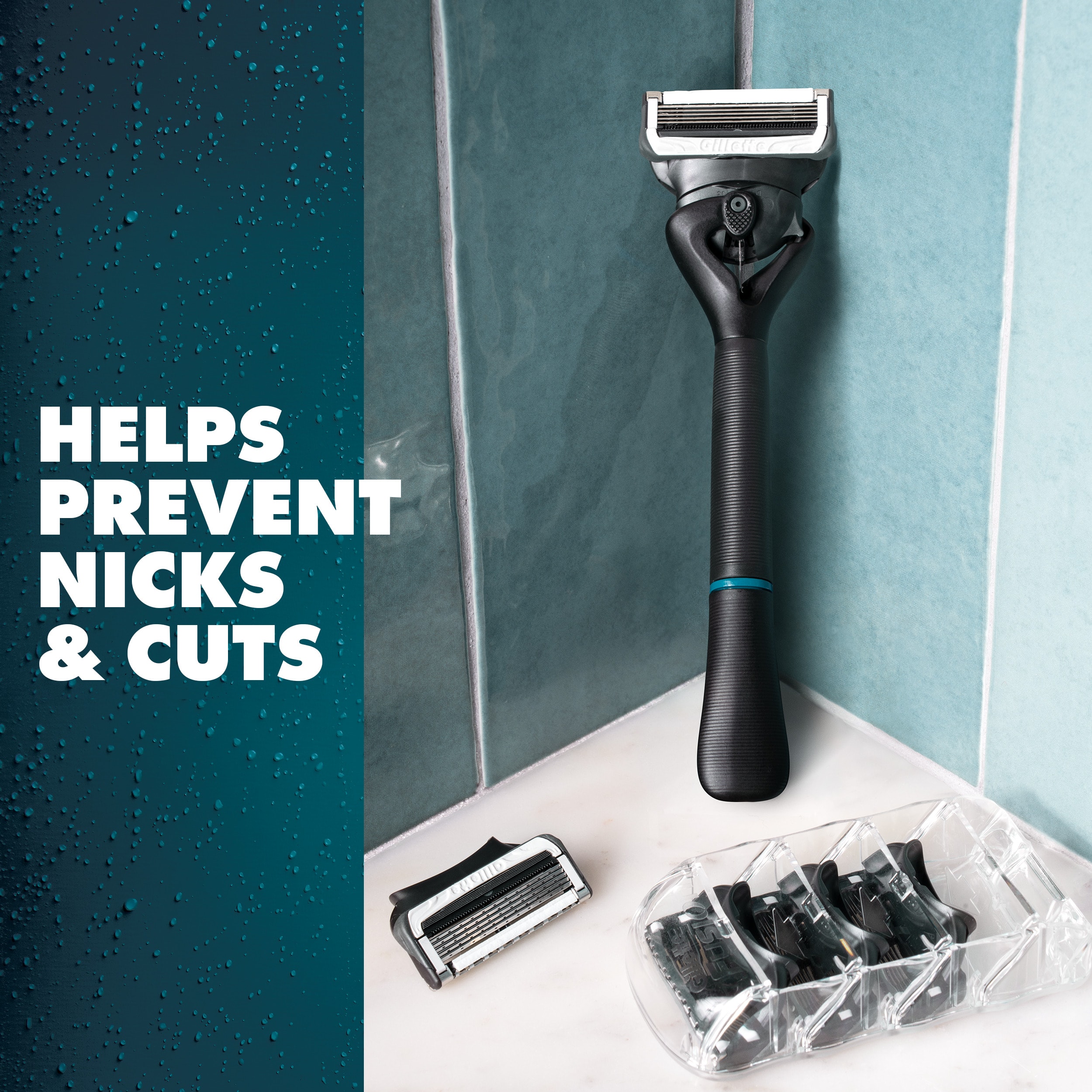 Helps prevent nicks and cuts