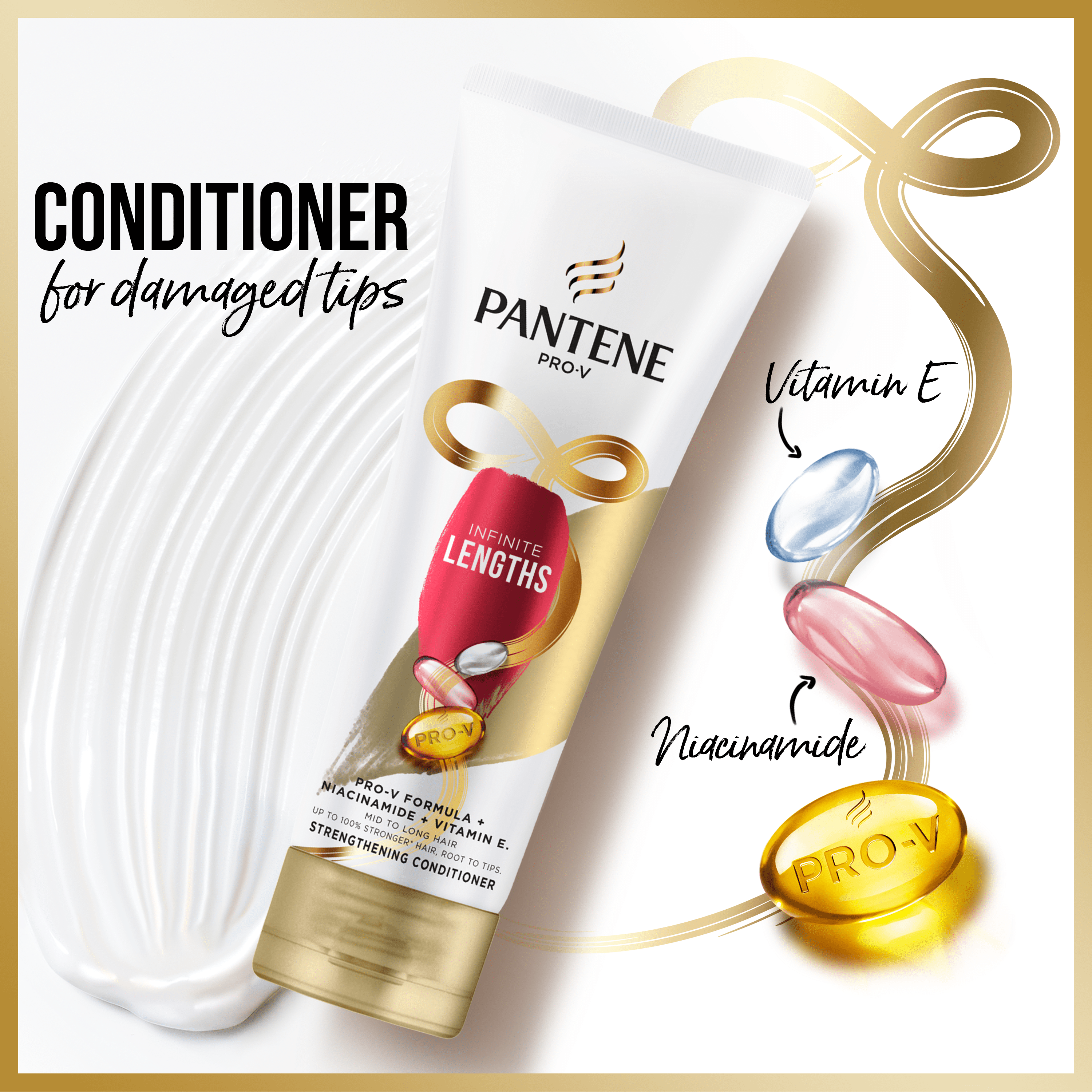 Vitamins in Pantene Infinite Lengths Strengthening Conditioner