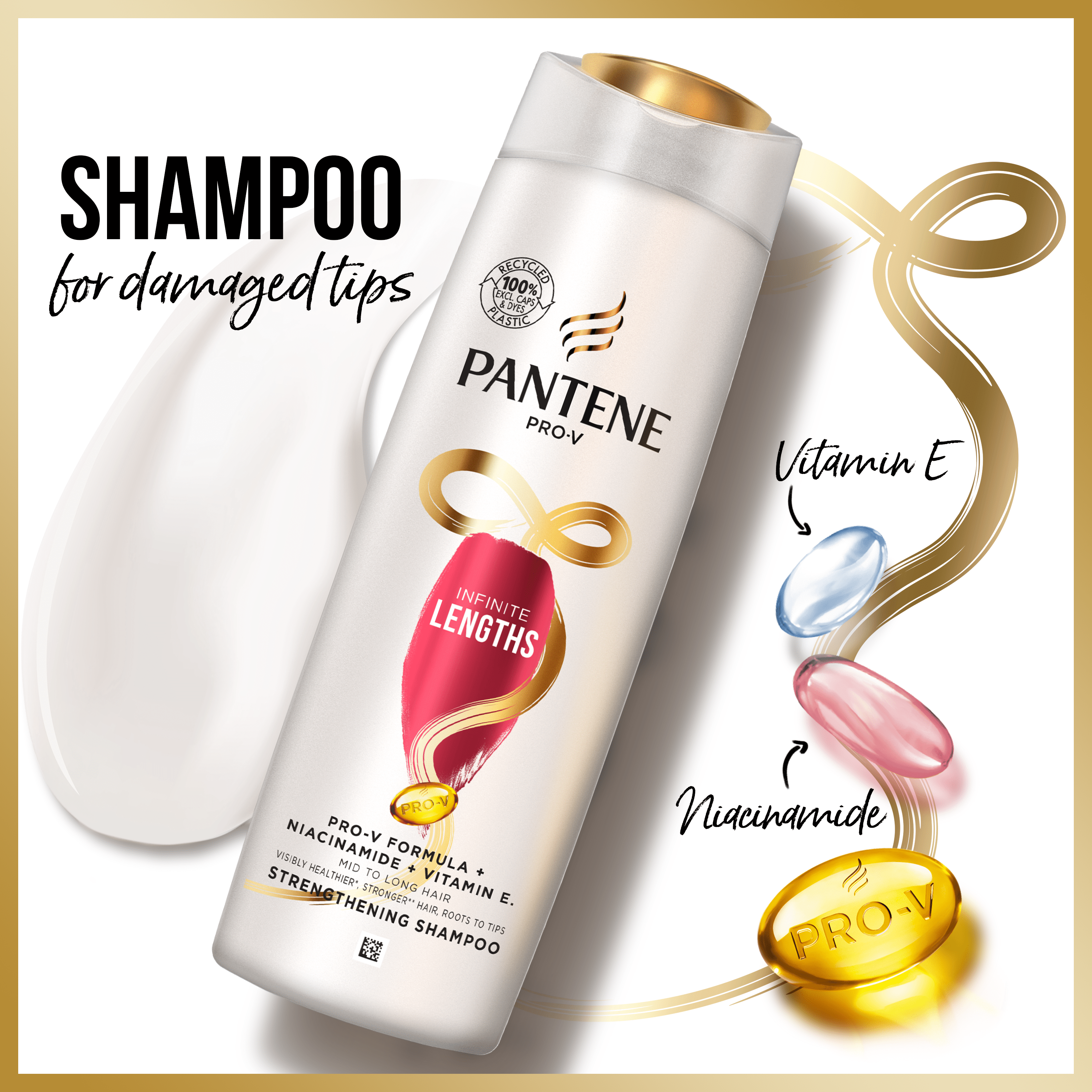 Vitamines in Pantene Infinite Lengths Strengthening Shampoo