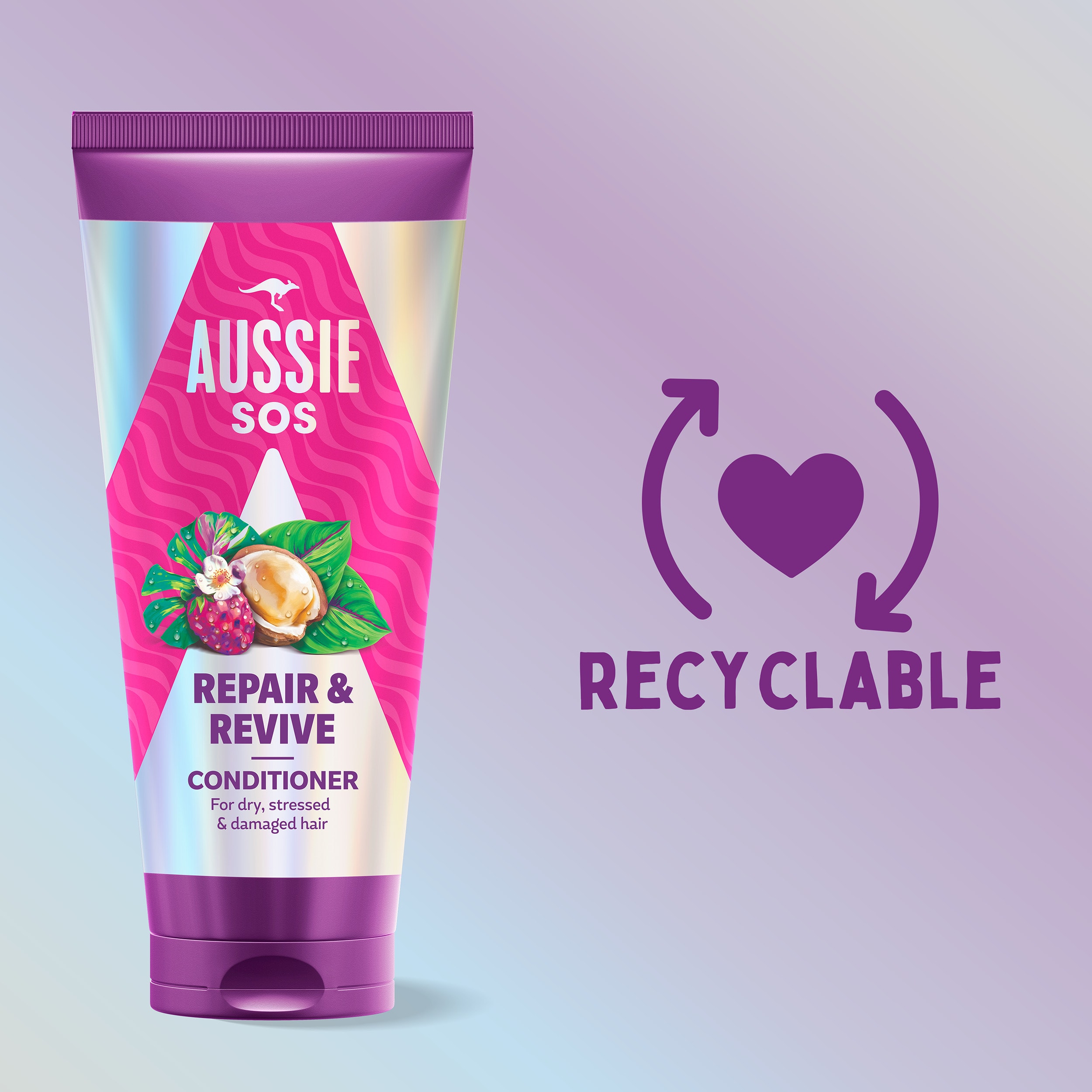 Aussie SOS Repair & Revive Conditioner 200ml for Dry, Stressed and Damaged Hair