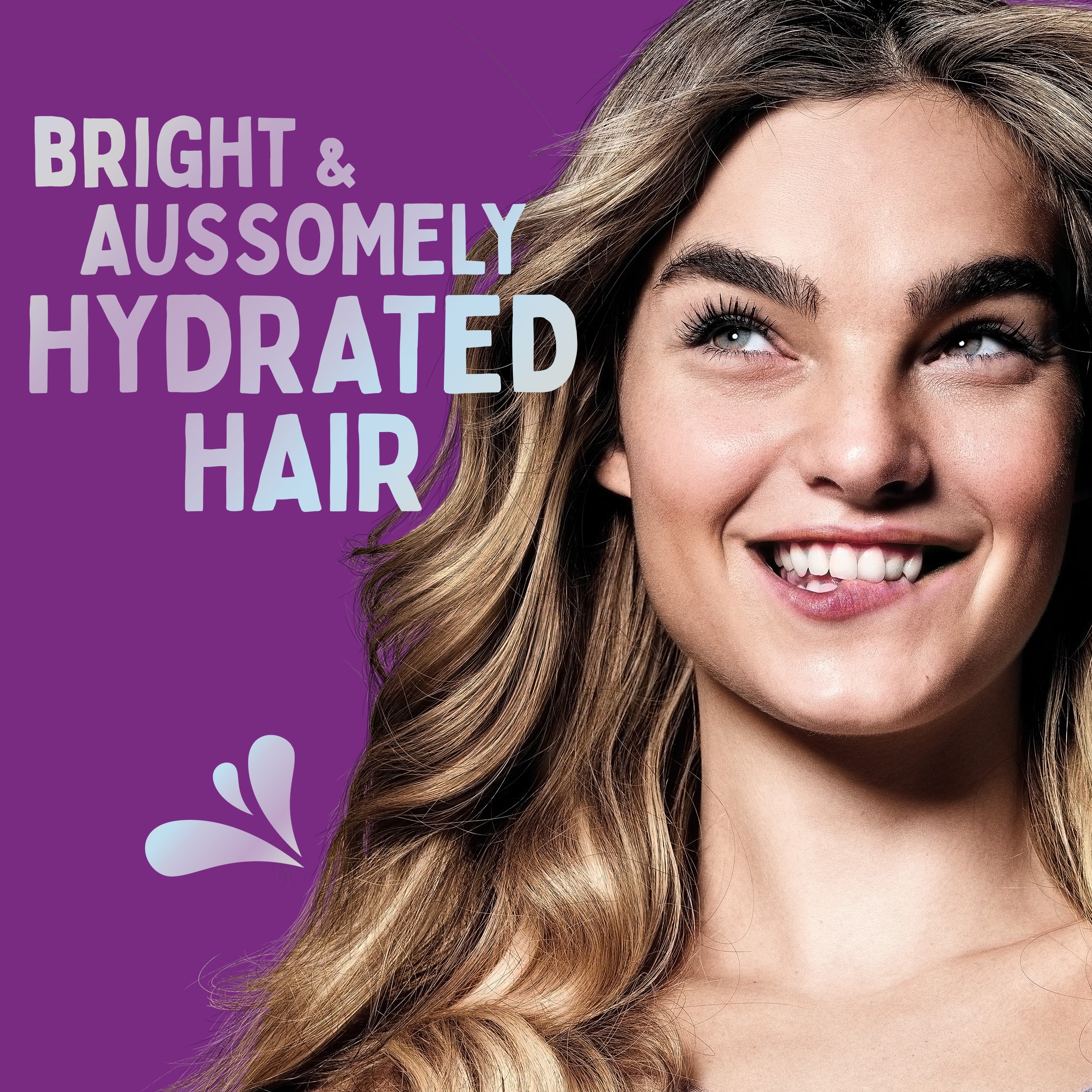Aussie SOS Blonde & Hydrate Purple Shampoo 300ml for Bleached, Highlighted and Grey Hair