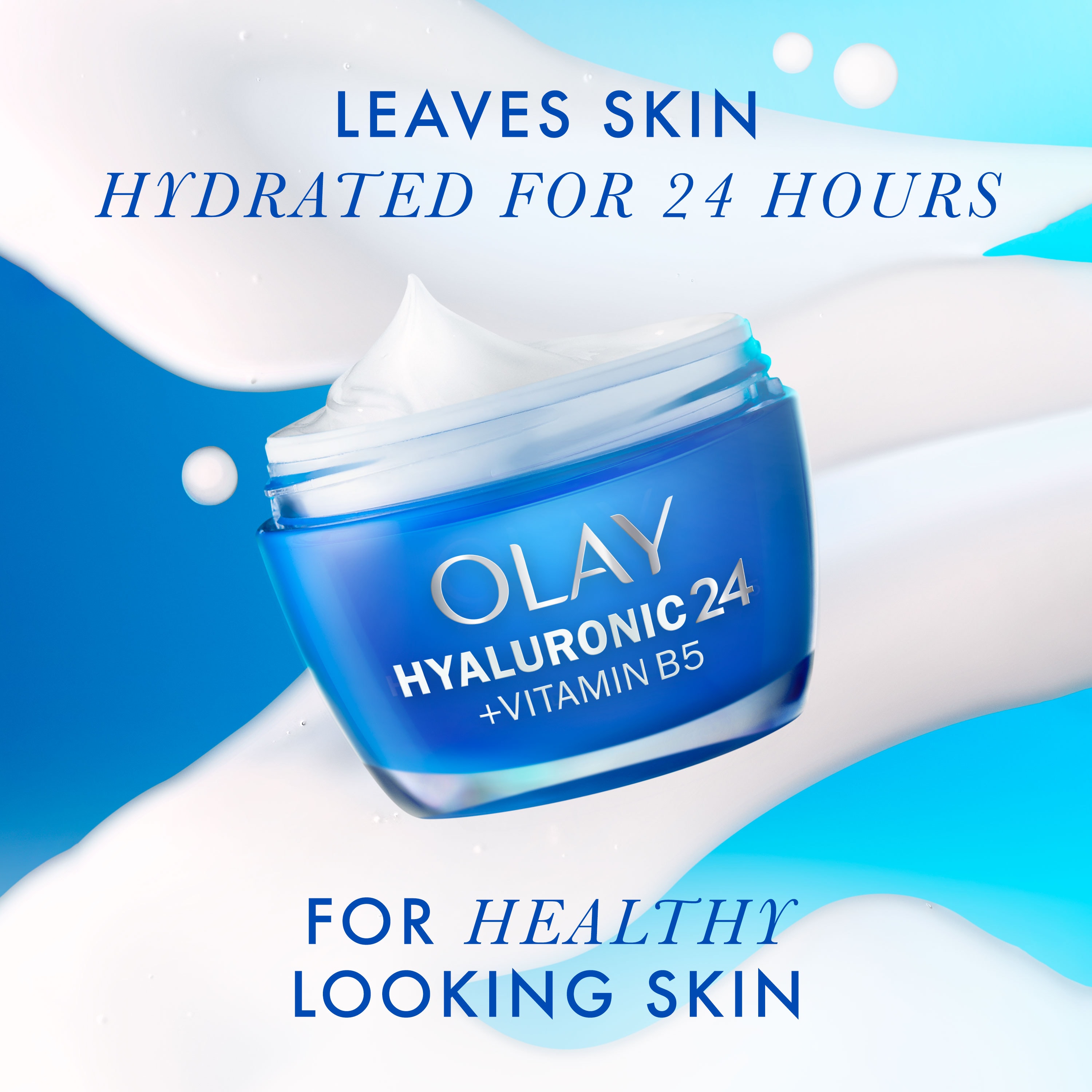 Leaves skin hydrated for 24 hours. For Healthy looking skin.