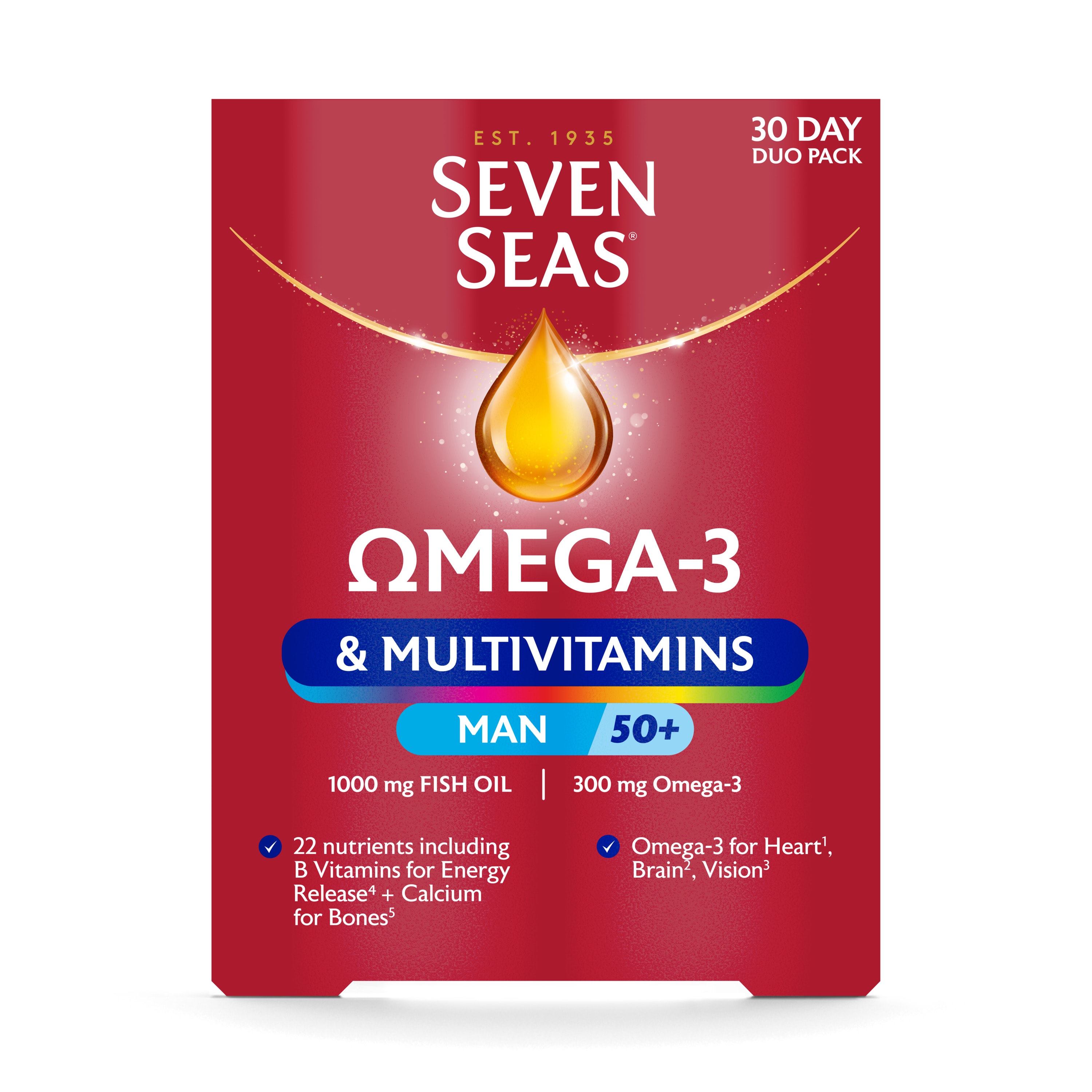 Seven Seas Omega-3 & Multivitamins Man 50+