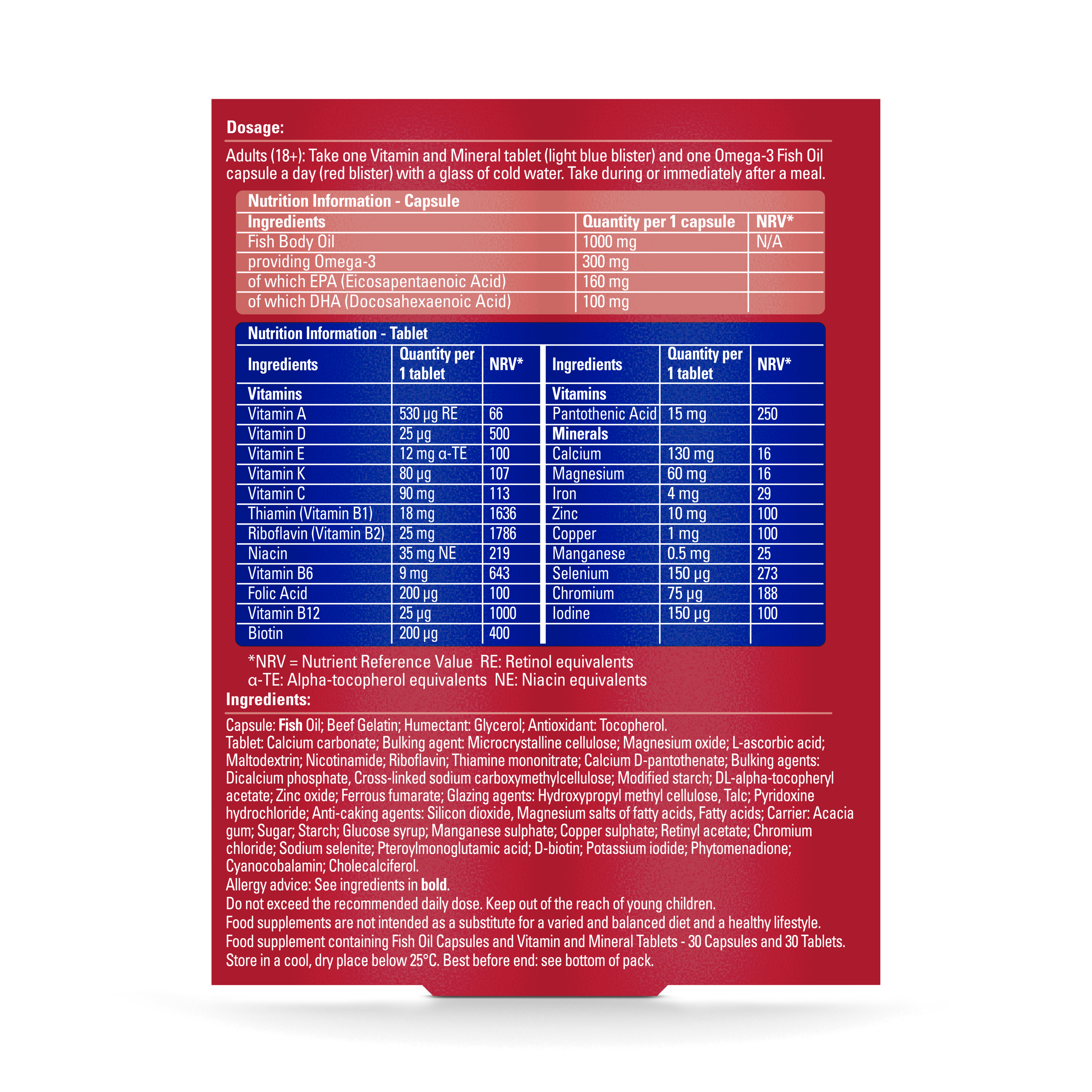 Seven Seas Omega-3 & Multivitamins Man 50+