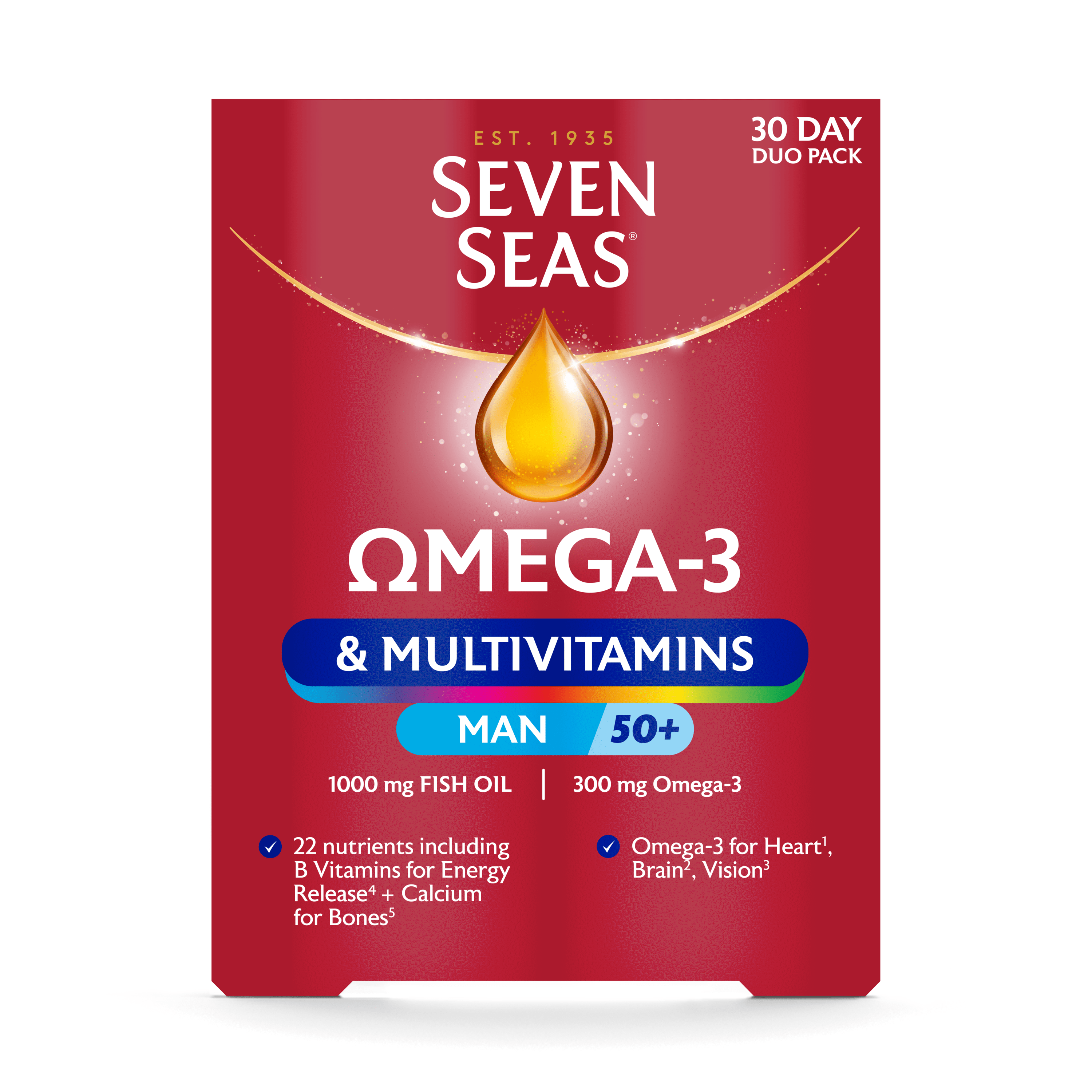 Seven Seas Omega-3 & Multivitamins Man 50+
