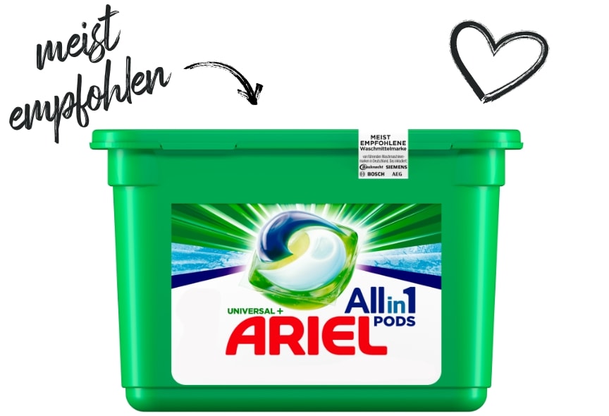Entdecke Ariel: Meist empfohlen von Waschmaschinenherstellern