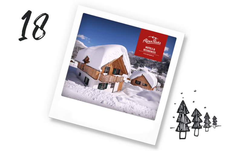 Gewinnspiel: Hinter Türchen 18 des for me-Adventskalenders steckt ein Urlaub für 2 in einem der AlpenParks® Hotels & Residences.