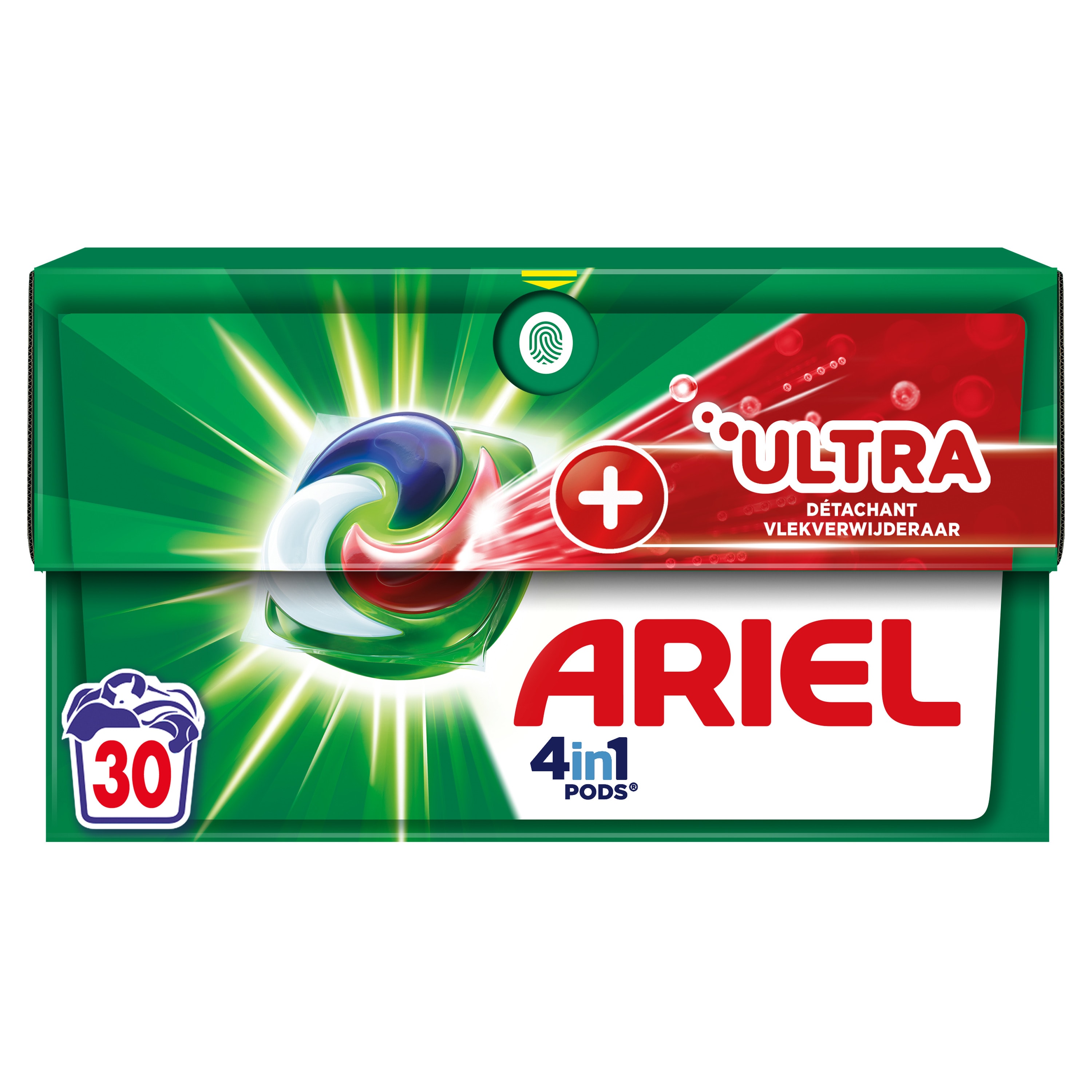 3 boîtes Lessive Ariel pods + Ultra détachant 35 doses - 105 doses