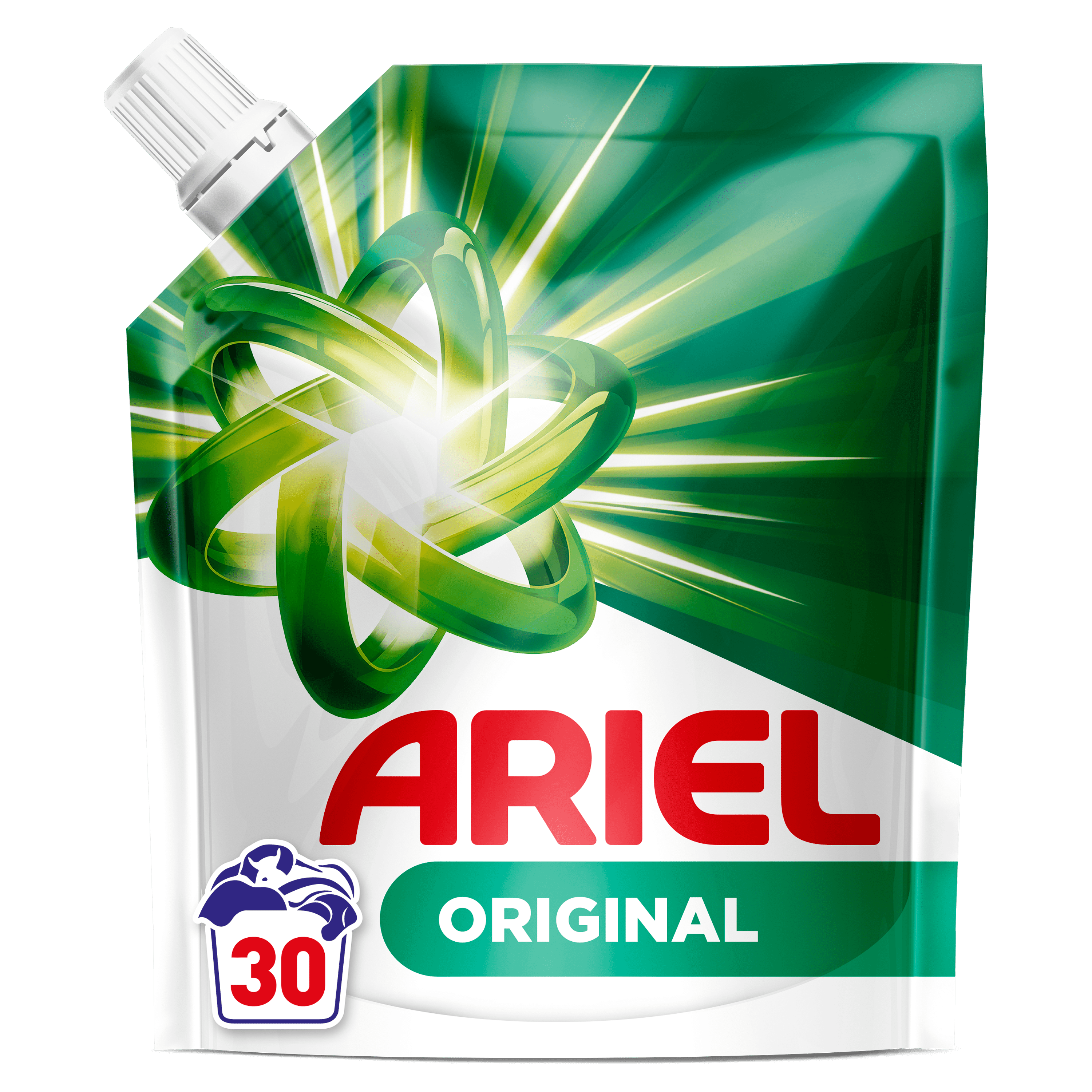 Supermarchés G20 - L' Ariel Pods Original 22D nettoie en profondeur,  élimine les taches et donne de l'éclat. L'Ariel Pods Original 22D c'est  aussi une puissance de nettoyage extraordinaire concentrée dans une