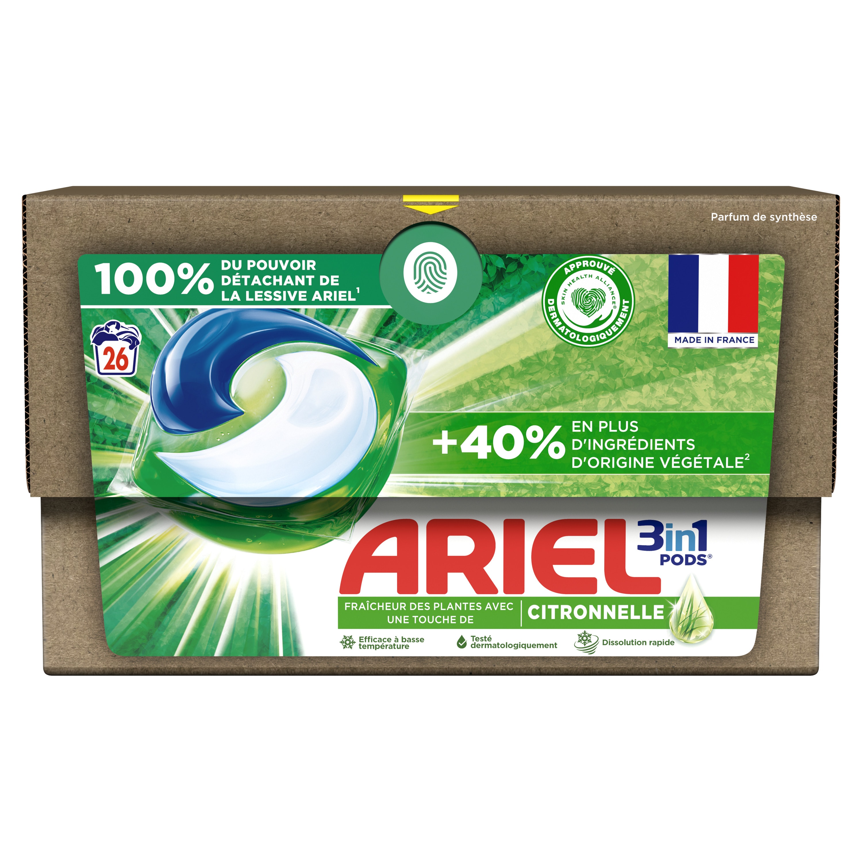 Ariel PODS+ - Lessive Liquide Caps - +Extra Fiber Protection - 28 Lavages
