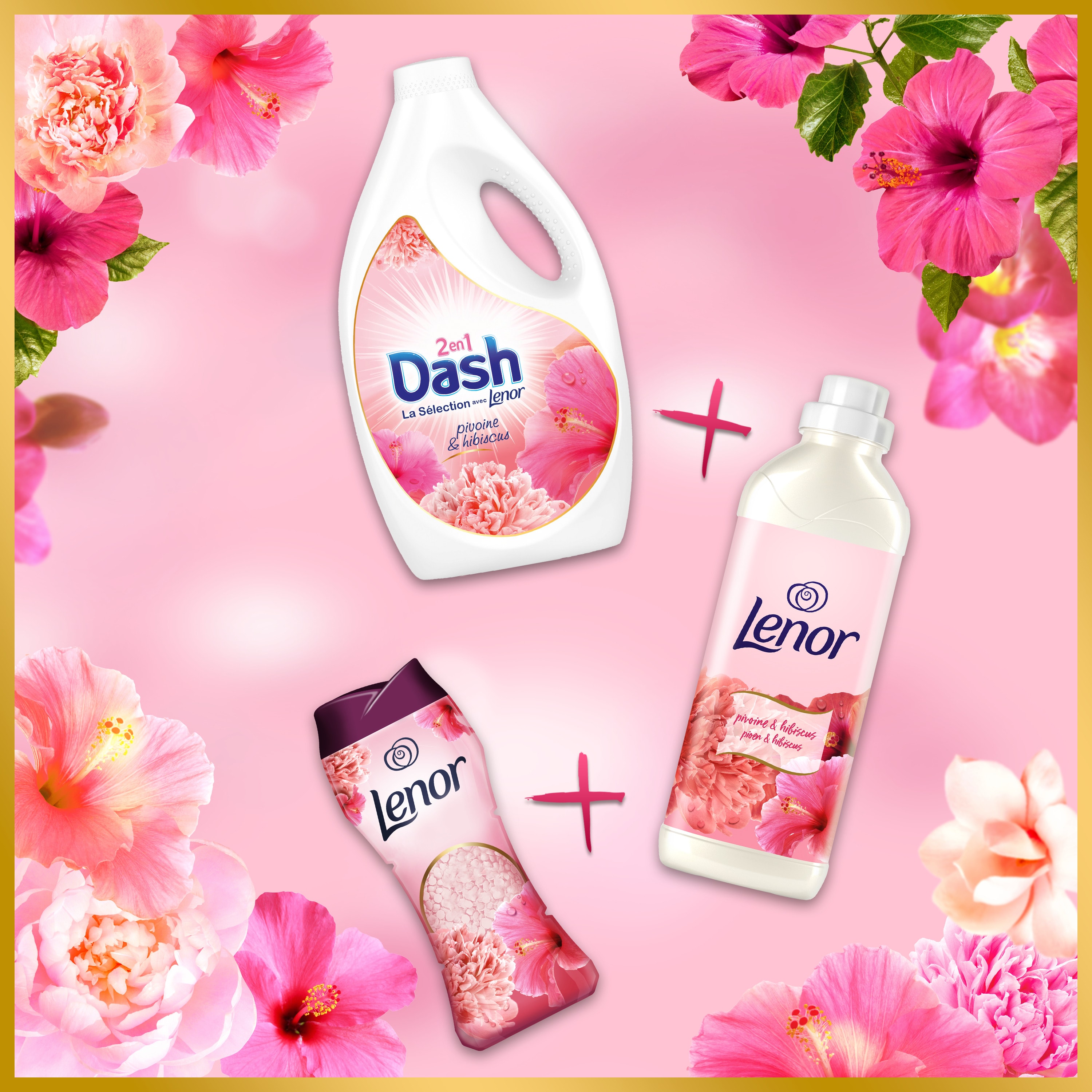 Dash 2 en 1, liquide, amande douce & fleur de coton, une bouteille