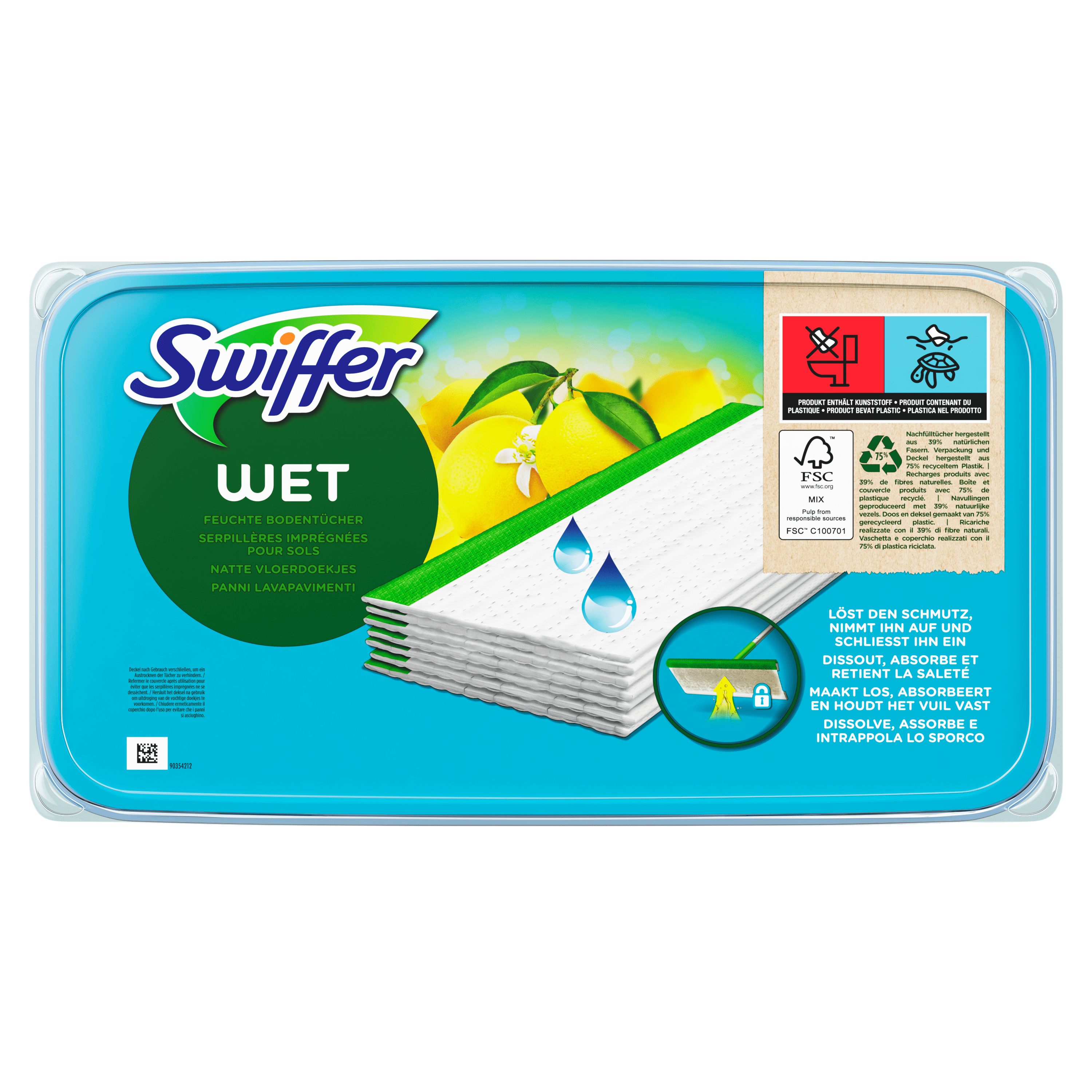 Swiffer WetJet Balai Spray Recharges Lingettes pour Tous Types de Sols X10  : : Cuisine et Maison