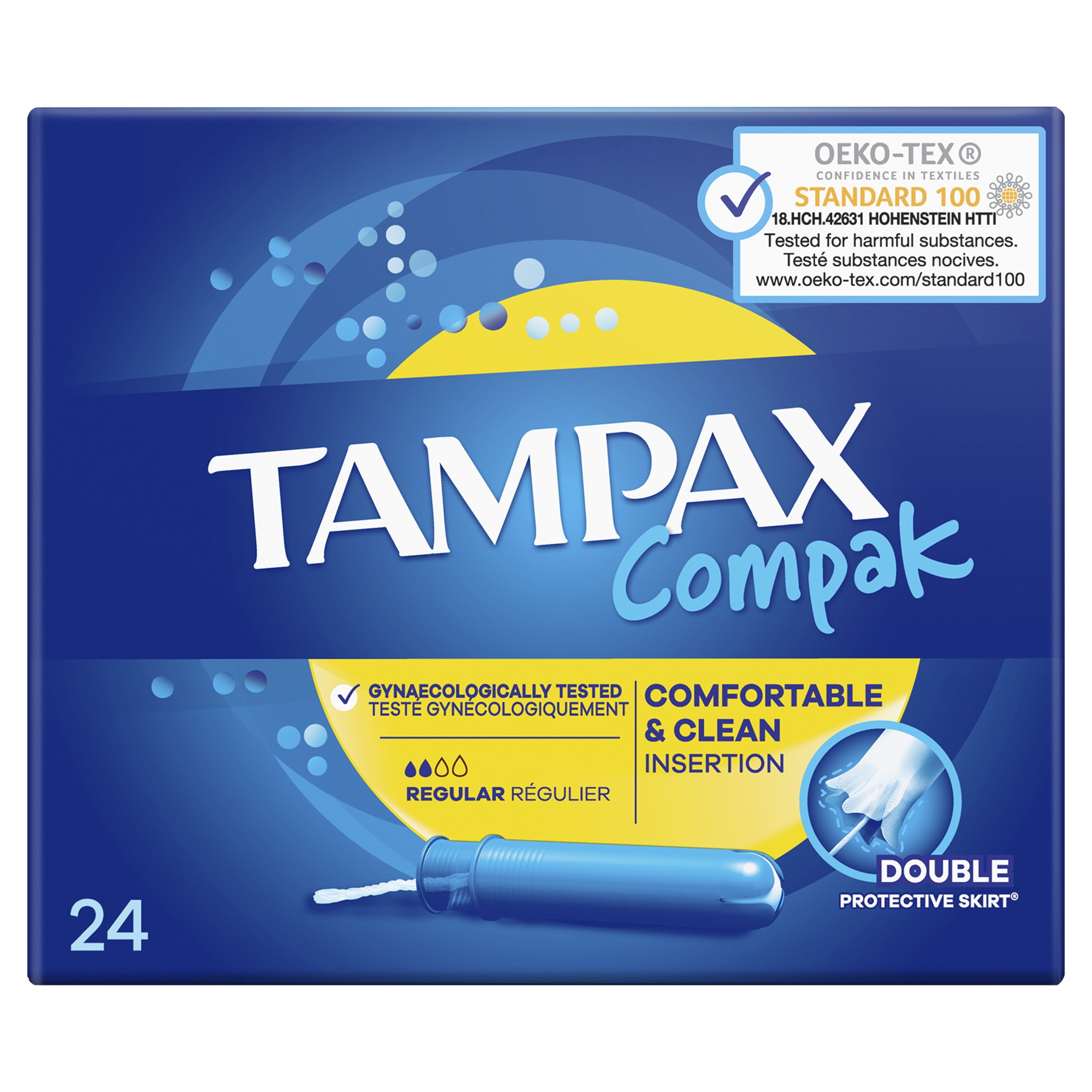 Boîte de Tampax Compak Régulier.