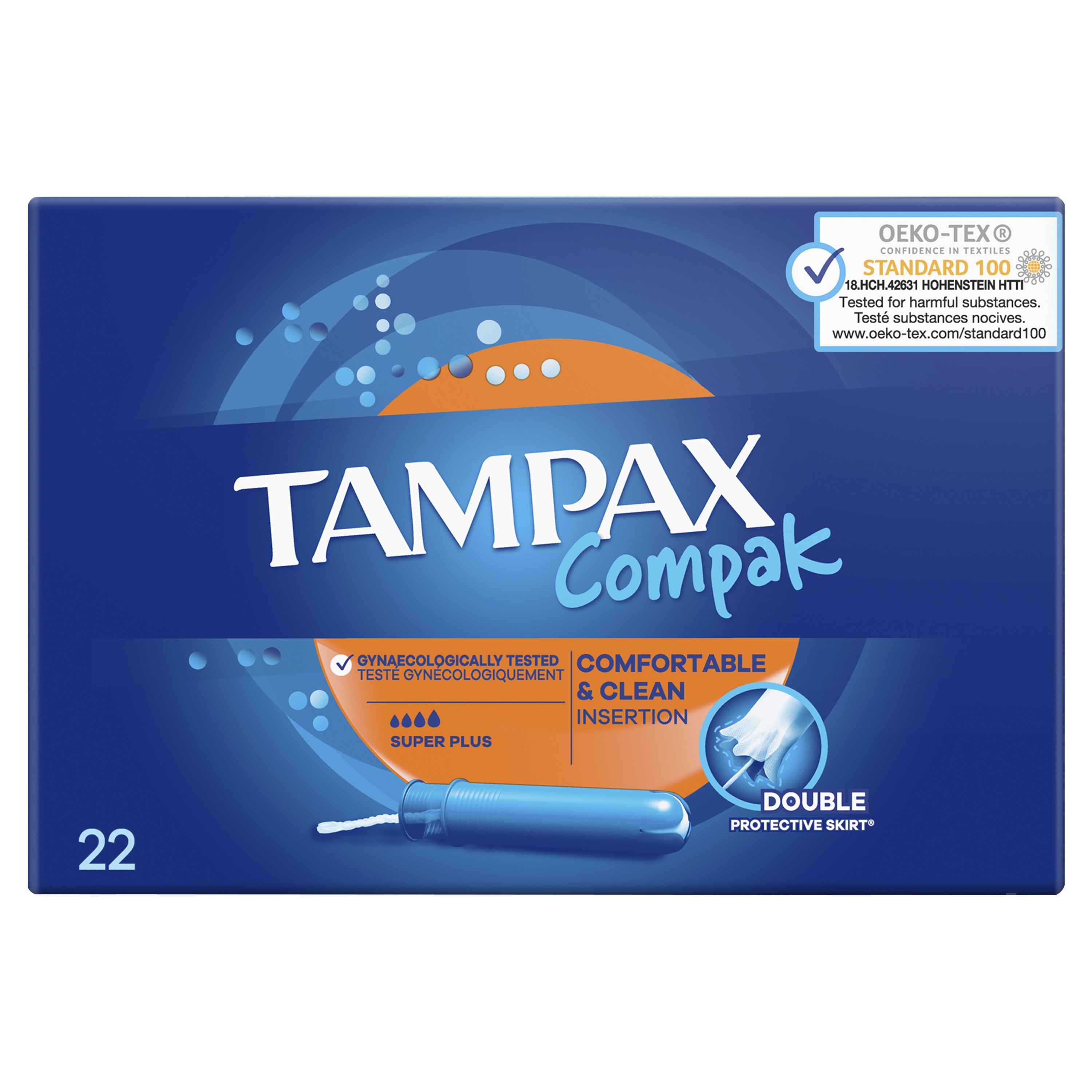 Boîte de Tampax Compak Super plus.