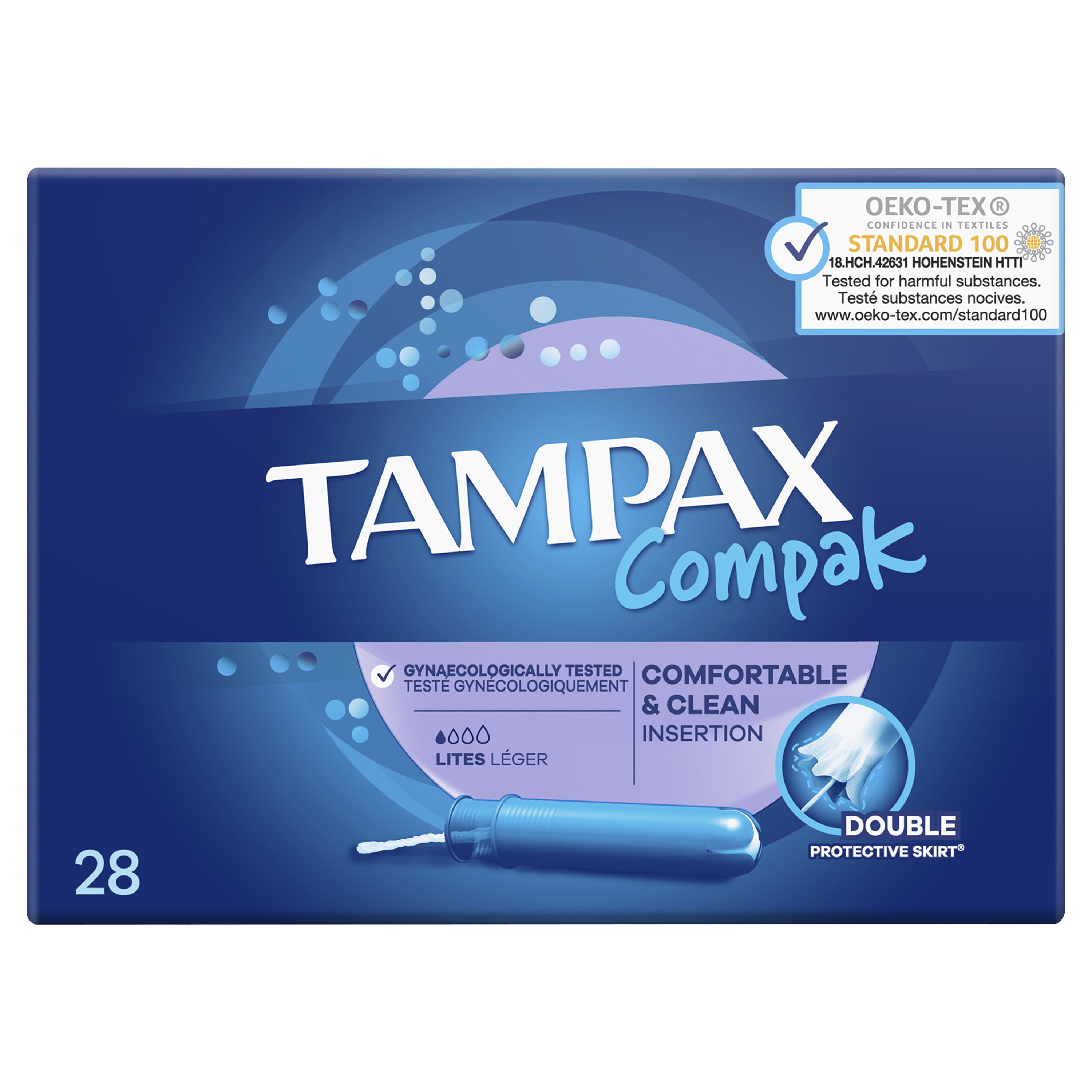 Boîte de Tampax Compak Léger.