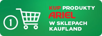 krok pierwszy: Kup produkty Ariel w sklepach Kaufland