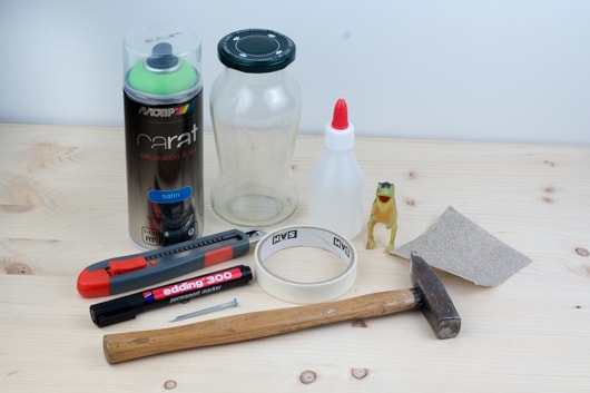 Het materiaal dat nodig is voor de creatie.