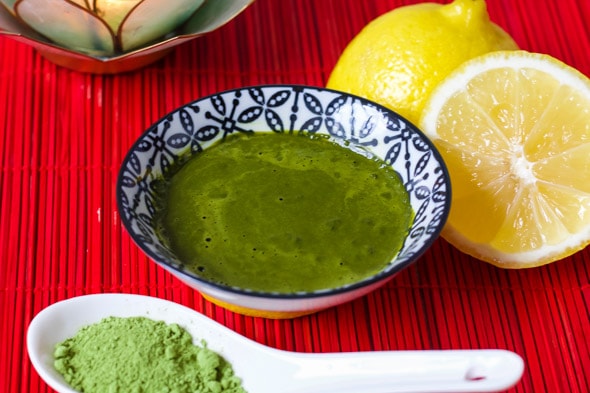 Resultaat matcha en citroen masker
