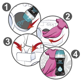 Voor optimaal gebruik kun je Lenor Unstoppables het best voor elke wasbeurt aan een lege trommel toevoegen, en vervolgens volg je je gebruikelijke wasroutine: je voegt je kleren, wasmiddel en wasverzachter toe.