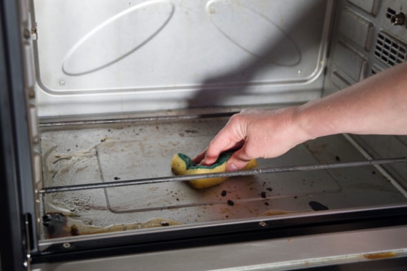 como limpiar horno eléctrico muy sucio