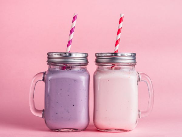 batido fresa y arandanos