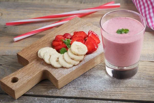 batido fresa y platano