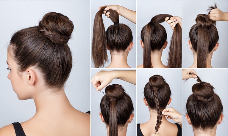 The bun with braid