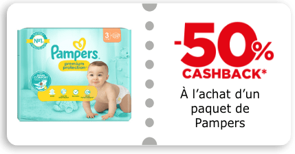 50% sur pampers