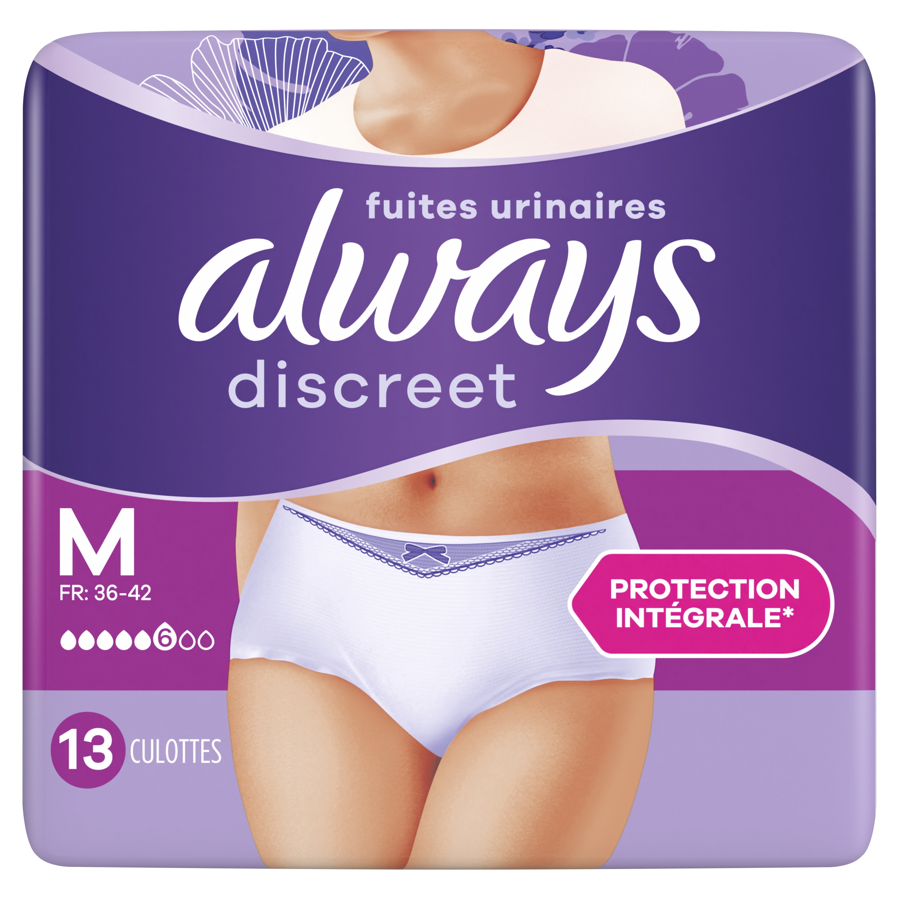 Culottes pour fuites urinaires Always Discreet Taille M