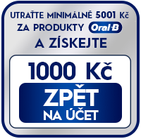 Ikonka: Utraťte minimálně 5001 Kč za produkty Oral-B a získejte 1000 Kč zpět na účet
