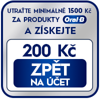 Ikonka: Utraťte minimálně 1500 Kč za produkty Oral-B a získejte 200 Kč zpět na účet