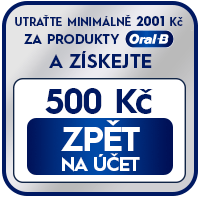 Ikonka: Utraťte minimálně 2001 Kč za produkty Oral-B a získejte 500 Kč zpět na účet