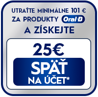 Ikonka: Utraťte minimálne 101 € za produkty Oral-B a získajte 25 € späť na účet