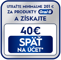 Ikonka: Utraťte minimálne 201 € za produkty Oral-B a získajte 40 € späť na účet