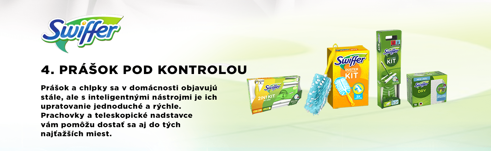 Swiffer - prášok pro kontrolou