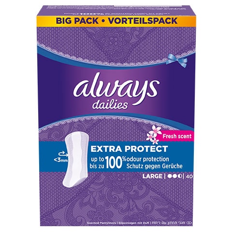 Always Extra Protect Large Fresh Slipeinlagen Growingfamilies