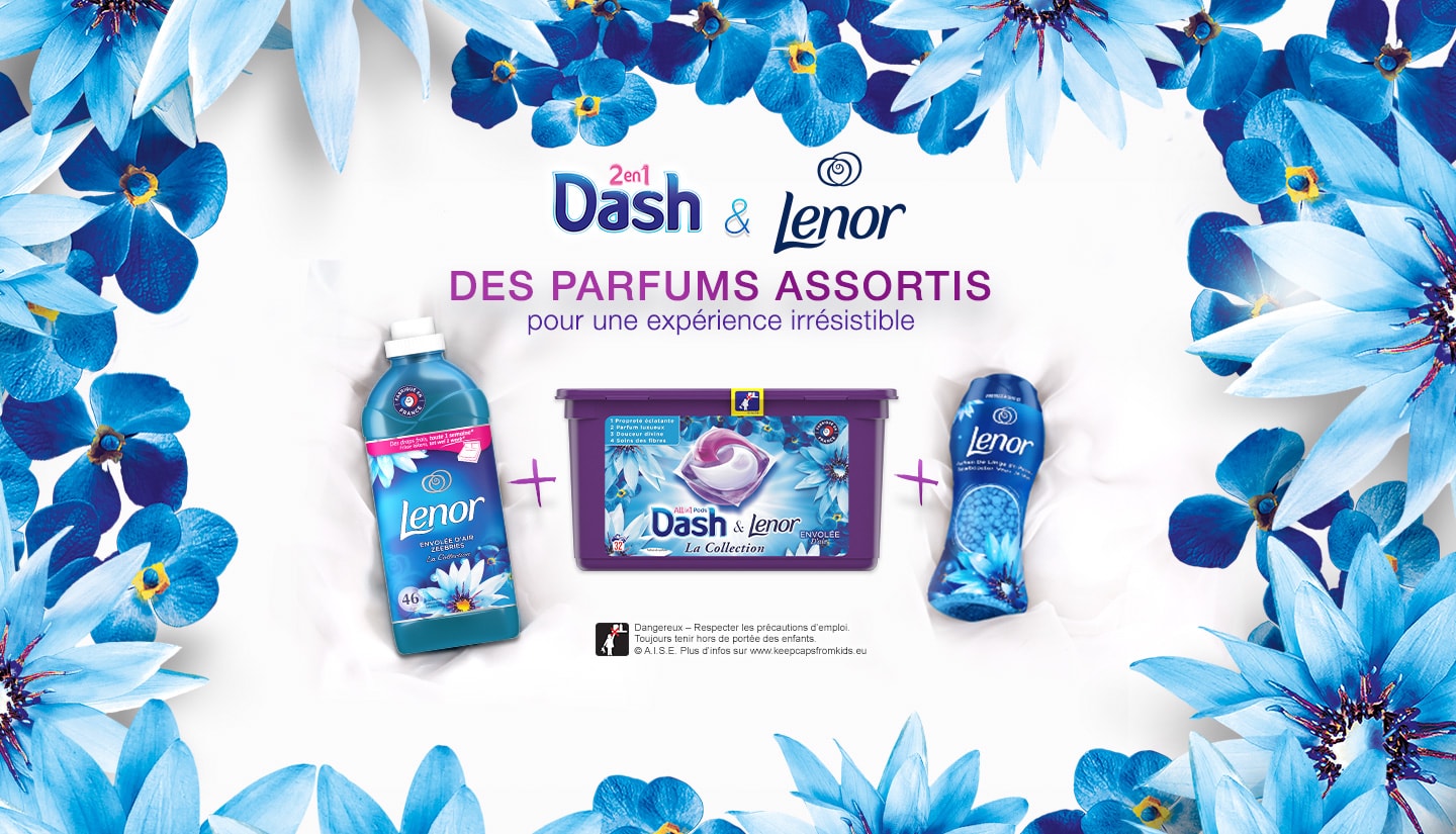 Dash Pods All-in-1 Fraîcheur de Lenor Ambre & Orchidée
