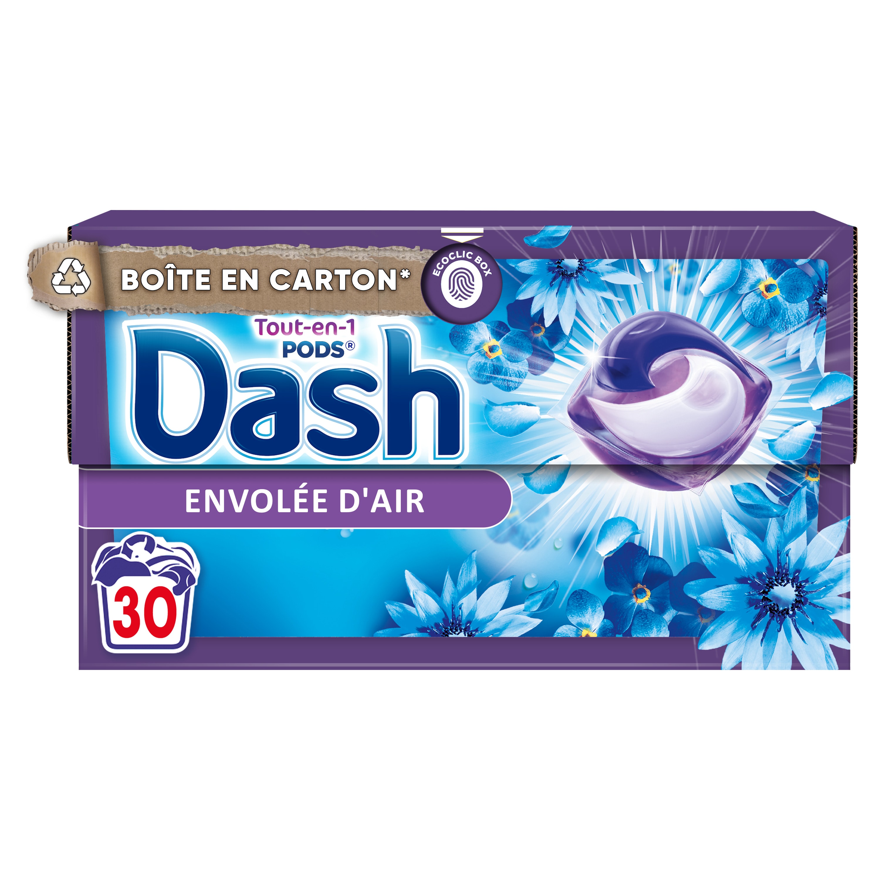 Lessive liquide Dash 2 en 1 Envolée d'Air (Dash, 1,8L)