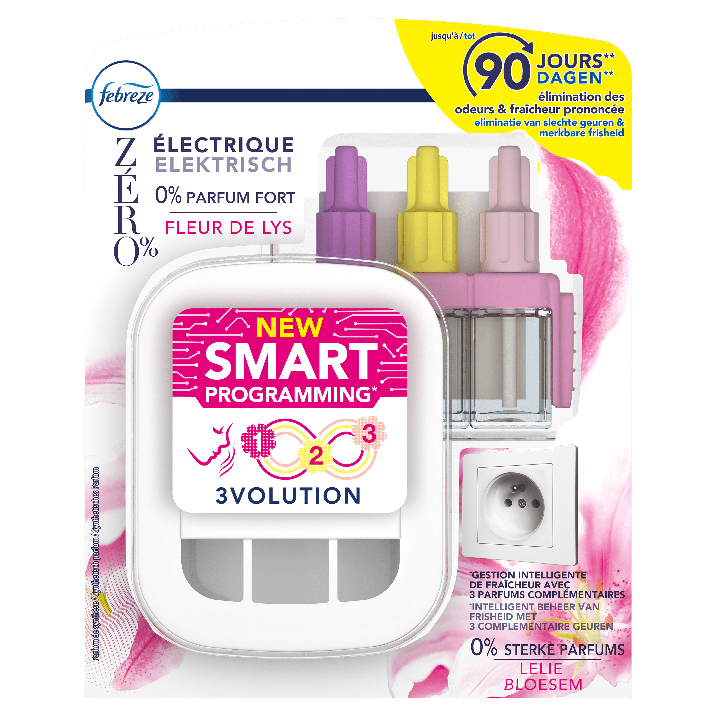FEBREZE Smart diffuseur électrique et recharge 3volution linge