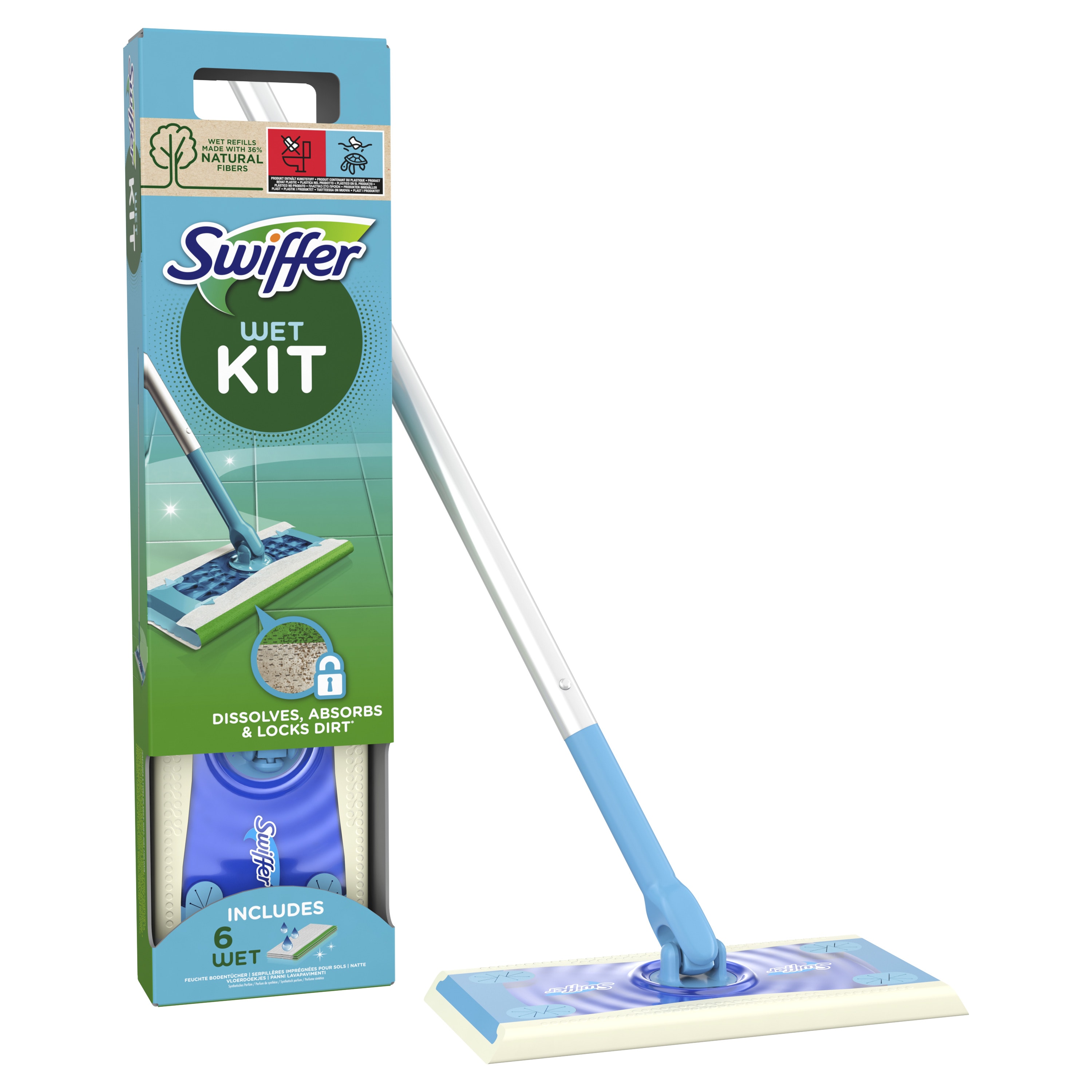 Swiffer attrape-poussière xxl en kit de demarrage, contient
