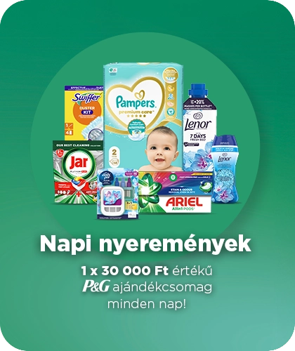 Nyapi nyeremények 1 x 30000 Ft értékű P&G ajándékcsomag minden nap!