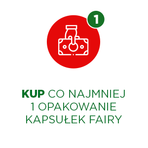 Konkurs Fairy i Ikea, w której można wygrać metamorfozę kuchni z IKEA o wartości 80 000 PLN. W centralnej części znajduje się opakowanie kapsułek do zmywarki, a obok karta podarunkowa IKEA i kuchenne akcesoria ze stali nierdzewnej.
