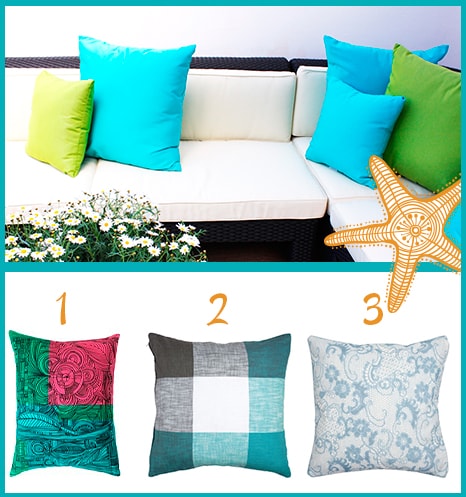 Têxteis de cores marinhas