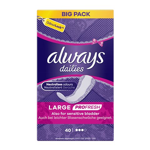 Always Dailies Large Profresh Panty Liners x 40