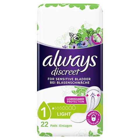 Always Discreet Adult Incontinence Liners for Women Very Light