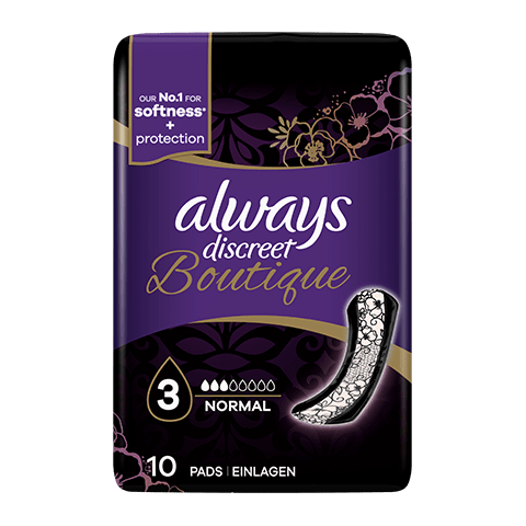 Always Discreet Boutique Incontinence Pads Normal 10
